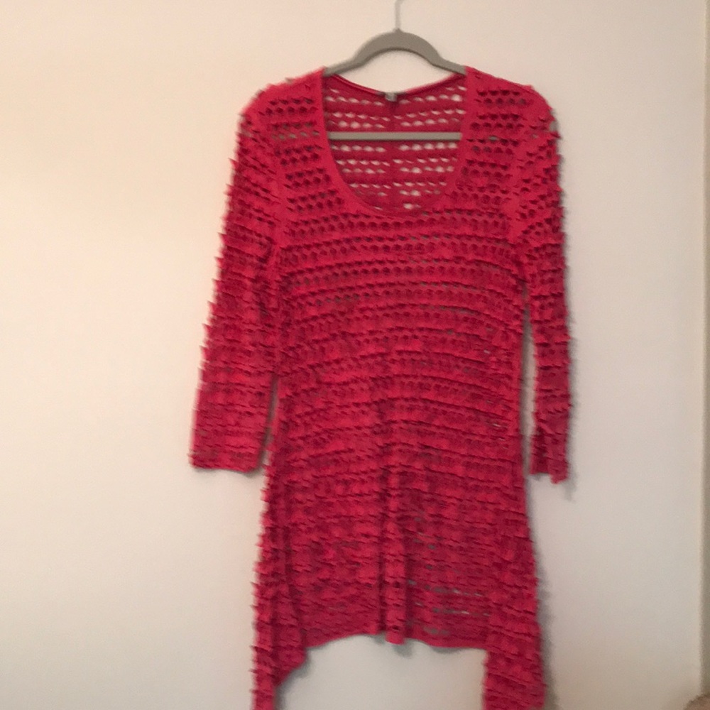 LINEA DOMANI Pink Velvety Type Top
